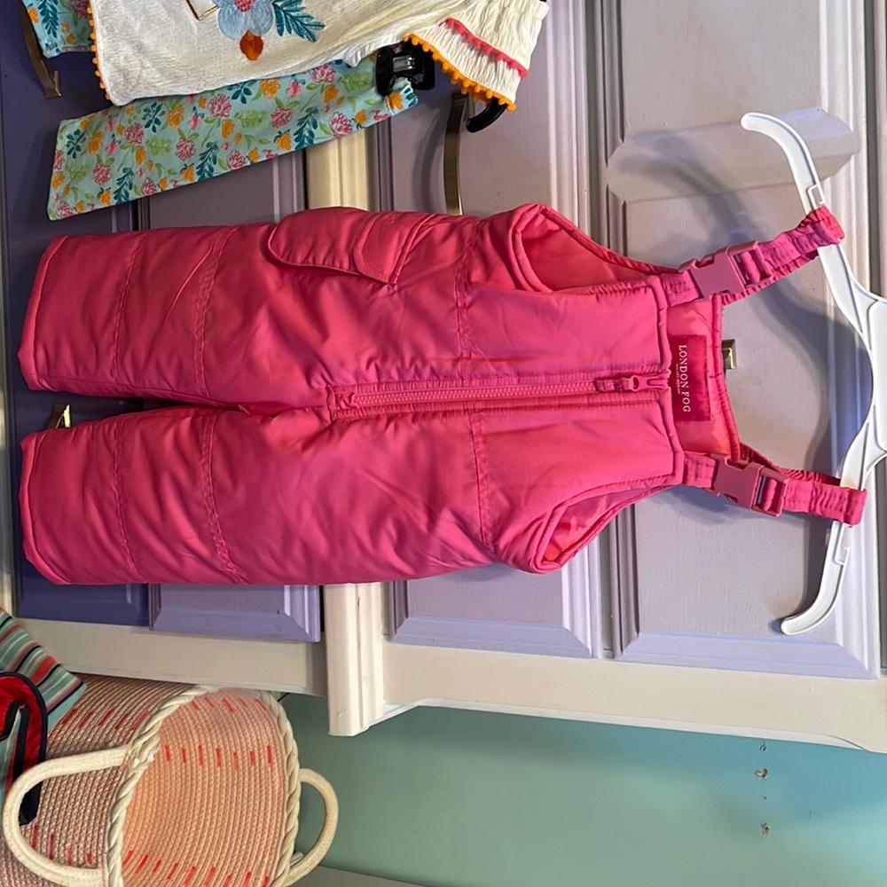 Girls 2T London Fog snow bibs